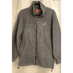 Nadex Sweater Mens S Gray Full Zip Up Hoodie Outdoors Hiking Stretch